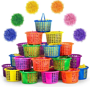 Easter Baskets in Bulk for Kids 24 PCS Plastic Easter Basket Bucket for Eggs Hun - Picture 1 of 12