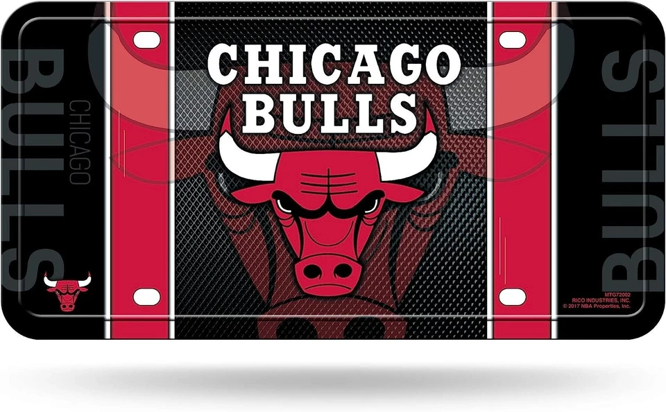 Chicago Bulls Metal License Plate, Licensed by Rico - USA - Image 1 of 1