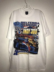 Belterra Casino Indy 300 Kentucky Speedway 2002 T-Shirt Men's Size XL White VTG - Picture 1 of 5
