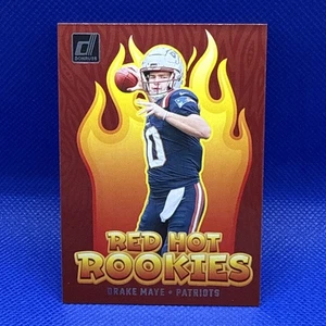 2024 Panini Donruss Drake Maye Red Hot Rookies #RHR-DME Rookie RC Patriots SP - Picture 1 of 2