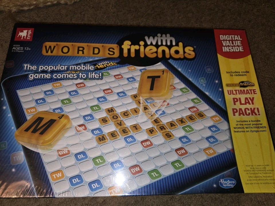 SELLADO - Juego de mesa Palabras con amigos por Zynga Hasbro Gaming Scrabble Mattel NUEVO Foto 1 de 4