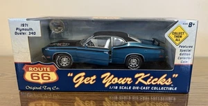 1/18 Route 66 1971 Plymouth Duster 340 ‘Get Your Kicks’ - Picture 1 of 15