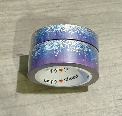 НОВАЯ Просто Позолоченная Фиолетовая с Серебряной Лентой Русалки Звездная пыль васи 10 и 15 мм - Изображение 1 из 2