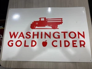 Washington Gold Cider Truck - Beer Sign 18x12 Mancave Only One On eBay - Picture 1 of 1