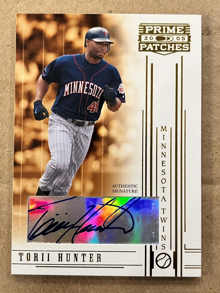 Torii Hunter 2005 Donruss Prime Patches Autograph #46 AU Auto - Image 1 of 2