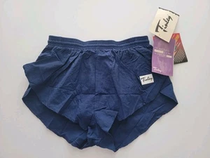 B) RARE USA Vintage Tinley SPLIT Shorts Mens Sz S Blue Brief Lined Running M14SP - Picture 1 of 8