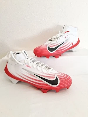 Nike Zoom Air Vapor Pro 1 Football Cleats White Red Mens Size 9 - Image 1 of 4