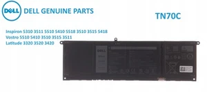 Bateria Dell TN70C Inspiron: 5310, 3511, 5510, 5410, 5518, 3510 Oryginalna - Zdjęcie 1 z 4