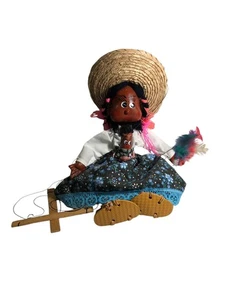 Marionette String Puppet Doll Spanish girl Vintage Mexican - Picture 1 of 19