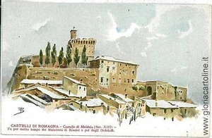 05615 CARTOLINA d'Epoca: FORLI: CASTEL MELDOLA - ILLUSTRATA - Picture 1 of 1