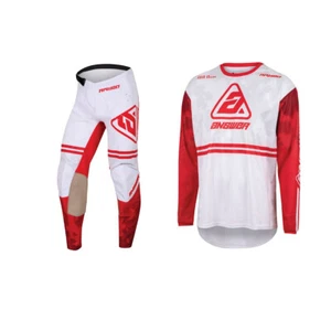 Answer Racing 2023 Akron Trials Jersey Pant Combo Red/White - Picture 1 of 3