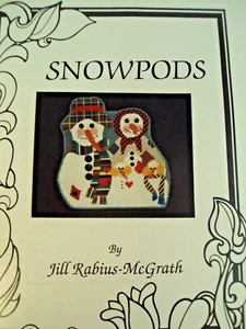 Needlepoint Chart Booklet Snowpods Jill Rabius-McGrath Designed for 13 Ct Canvas - Picture 1 of 2