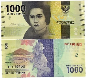 INDONESIA Billete 1000 RUPIA 2016 PNL NEW NOUVEAU TJUT MEUTIA NUEVO UNC - Picture 1 of 1