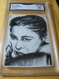RONDA ROUSEY 2015 ACEO ART CARD ARTISTA STAMPA AUTOMATICA MIRACLE ADKINS GRADO 10 L@@K - Foto 1 di 1