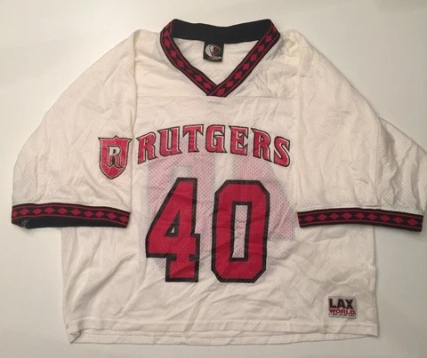 Rutgers Lacrosse Game Worn Used Jersey VINTAGE Scarlet Knights NCAA Cover