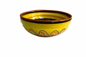 Terracotta Yellow, Deep Serving Dish - Hand Painted From Spain - Picture 1 of 7