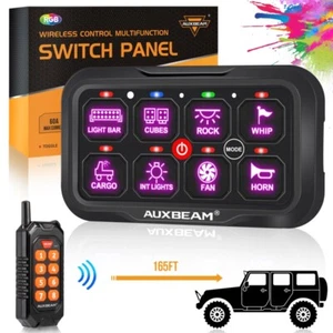 Auxbeam RGB 8 Gang Schalttafel Auto Automatik Dimmbar LED Touch/Fernbedienung - Bild 1 von 12