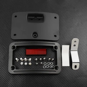 Soporte de marco curvo negro para placa de licencia adecuado para Harley FLSTN 05-17 FLSTSC 05-07 - Imagen 1 de 9