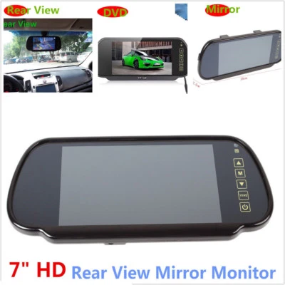 7" Car TFT LCD Mirror Monitor for Reverse Car Rear View Backup Camera Parking - Image 1 of 4