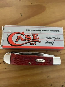 1993 Case Trapper DR6254 With Red Bone Handles - Picture 1 of 8