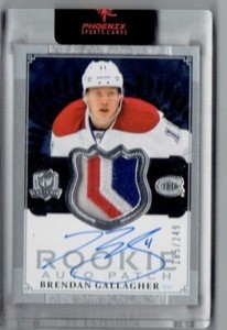 Brenden Gallagher 2013-14 Upper Deck The Cup Rookie Patch Auto/Autograph Card