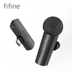 FIFINE Wireless Lavalier Recording Microphone,Type-C Mini MIC for Mobile Phone/T - Picture 1 of 7