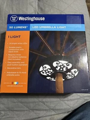 LUZ PARAGUAS DECORATIVA WESTINGHOUSE BRILLANTE 24 LED 50 LÚMENES Foto 1 de 4