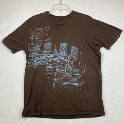 Ambiguous StreamLine Graphic T Shirt Mens Large Brown Blue Ring Spun Cotton Tee - Image 1 of 4