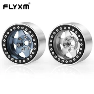 FLYXM 1.9" CNC Beadlock RC Wheel Rims for SCX10 & SCX10 90046 TRX4,4PCS - Picture 1 of 23