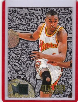 1995-96 Fleer Metal Silver Spotlight Steve Smith #4 - Atlanta Hawks - Image 1 of 2