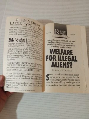 Reader's Digest JUNE 1994 LARGE-TYPE EDITION QUAKE'S MOST HELPLESS VICTIMS - Image 1 of 4