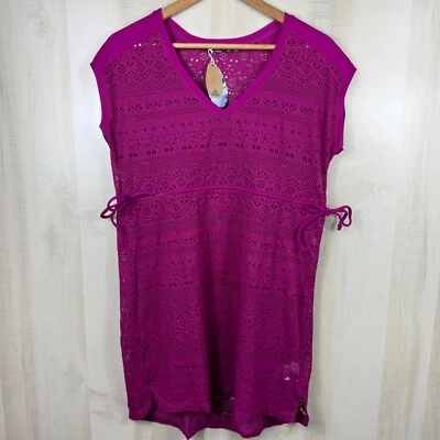 Nuevo con etiquetas Vestido Elliot PraNa para mujer fucsia sin mangas playa natación cubierta talla XL Foto 1 de 4