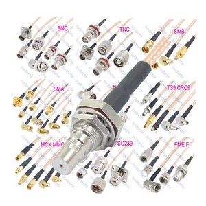 QMA female to SMA SMB SMC N UHF BNC TNC FME F MCX MMCX CRC9 TS9 RG316 Coax Cable - Picture 1 of 58