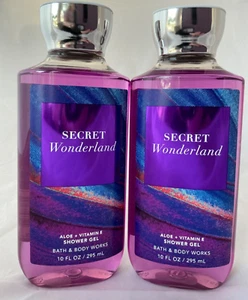 2 (TWO) SECRET WONDERLAND 10oz Aloe & Vitamin E SHOWER GEL Bath and Body Works - Picture 1 of 2