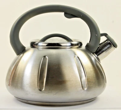 Balduzzi Italian Style Tea Pot Kettle Stainless Soft Touch Handle Brew Boil 3.2Q - Image 1 of 4