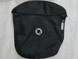 Bugaboo Frog Stroller Bassinet Apron BLACK Canvas Carrycot Cover Unisex Baby EUC - Picture 1 of 2