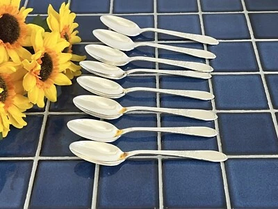 Набор из 8 посеребренных чайных ложек бордового шампанского Wm Rogers 1934 - Изображение 1 из 4