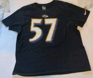 Nike NFL Baltimore Ravens Black CJ Mosley 57 Short Sleeve T Shirt Mens XXL - Picture 1 of 2