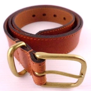 Vintage Burton Tan Leather Belt Made In Australia Size M 85-95cm Width 3cm - Picture 1 of 7
