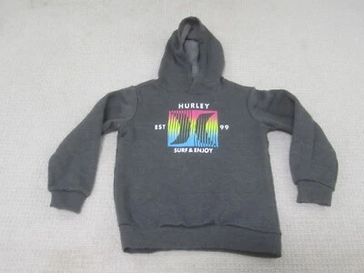 Moletom Hurley masculino 7 cinza pulôver ao ar livre com capuz lã manga longa - Imagem 1 de 4