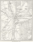 LINCS. Lincoln, mapa szkicowa ok. 1885 stary zabytkowy plan vintage