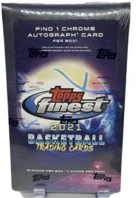 2021 Topps Finest Basketball Sealed Hobby Box Online Exclusive - In Hand - Image 1 of 2