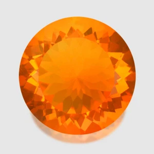 3.38cts GORGEOUS ROUND CUT NATURAL MEXICAN ORANGE FIRE OPAL VIDEO IN DESCRIPTION - Picture 1 of 1