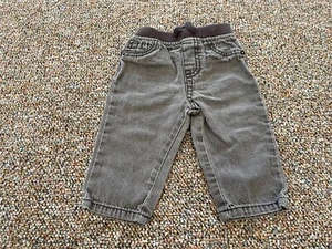 Cherokee Boys Gray Jeans with Elastic Waist 6-9M - Picture 1 of 4