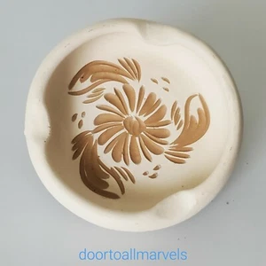 VTG KOROND Pottery Transylvania Ashtray Trinket Dish HandCarved Signed - Picture 1 of 7
