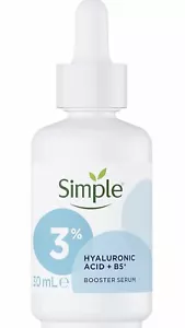 Simple 3% Hyaluronic Acid B5 Booster Serum for hydrated softer skin 30 ml - Picture 1 of 2