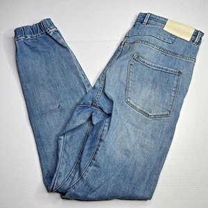 Pantalones de mezclilla ajustados con puños desgastados Zanerobe para hombre talla 32 cintura azul - Imagen 1 de 12