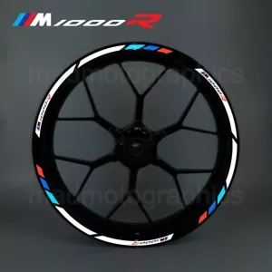 M1000 R Motorsport Motorrad reflektierende Radaufkleber Felgenstreifen für BMW HP4 - Bild 1 von 7