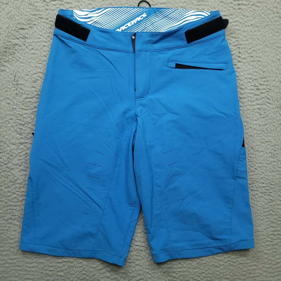 Race Face Indy Vented Bike Shorts Men's M Adjustable Waist Zipper Pocket - Image 1 of 4