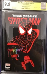 MILES MORALES SPIDER-MAN #1 CGC 9.8 Mike Mathew Sketch/signed On Cover - Picture 1 of 4